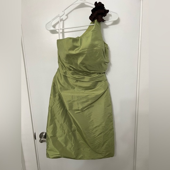 Davinci Womens Dress 6 Green One Shoulder Cocktail Prom Evening Formal - Picture 1 of 10
